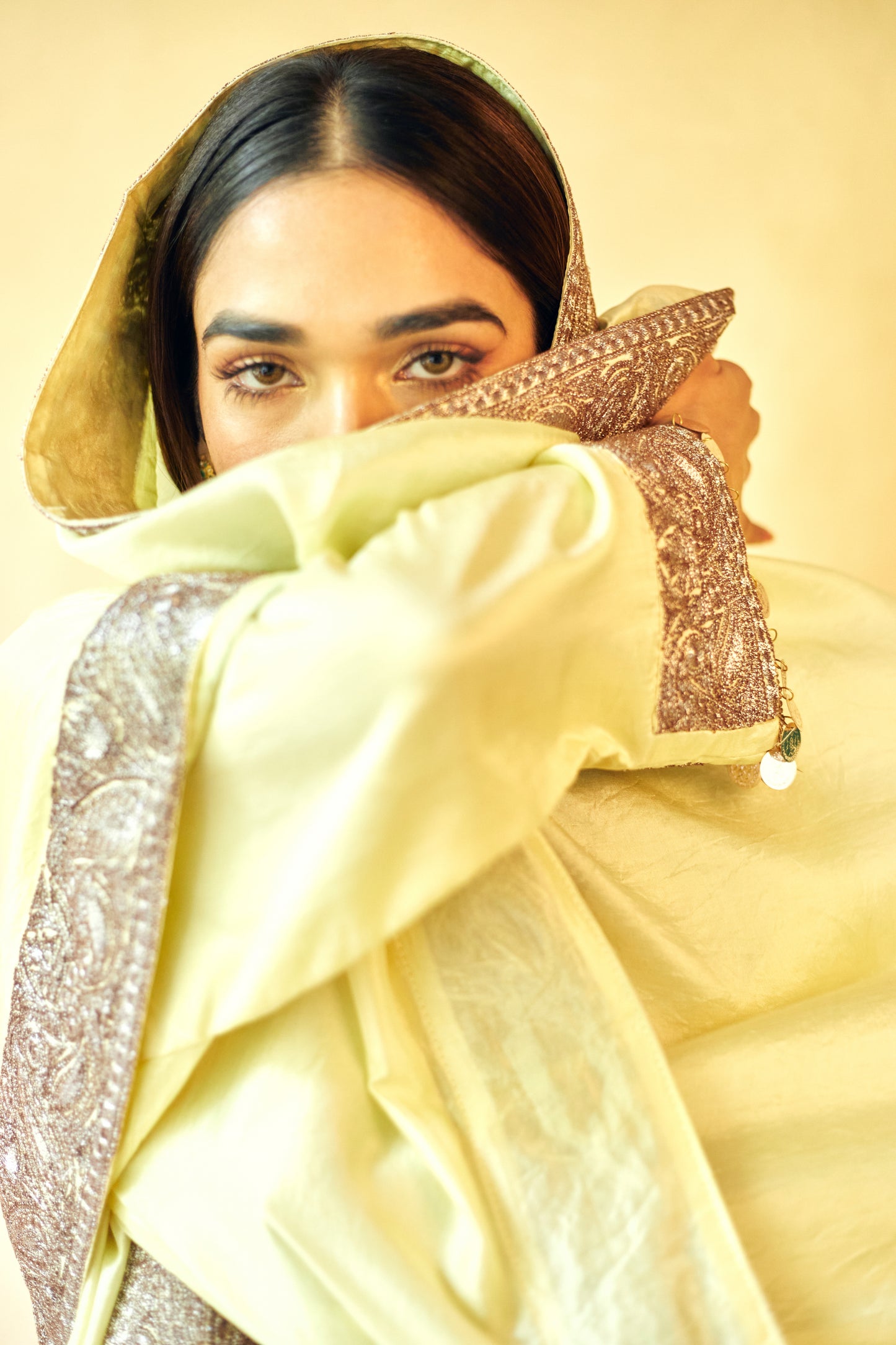 Lemon Yellow Pure Silk Suit Set
