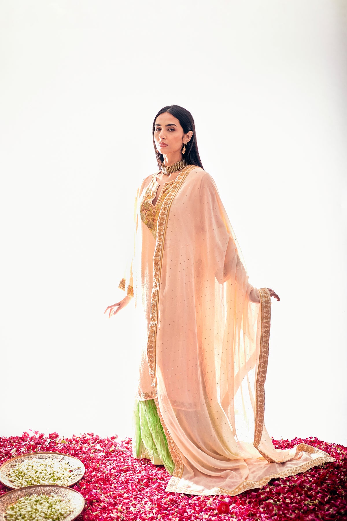 Silk Aari Pheran – Laila Roohi Faisal Designs